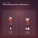 PINTURA GIOTTO DEDOS BE-BE 750ML MARRON - formato de venta: paquete de 6