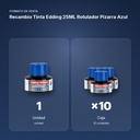 RECAMBIO TINTA EDDING 25ML ROTULADOR PIZARRA AZUL  - formato de venta: caja de 10