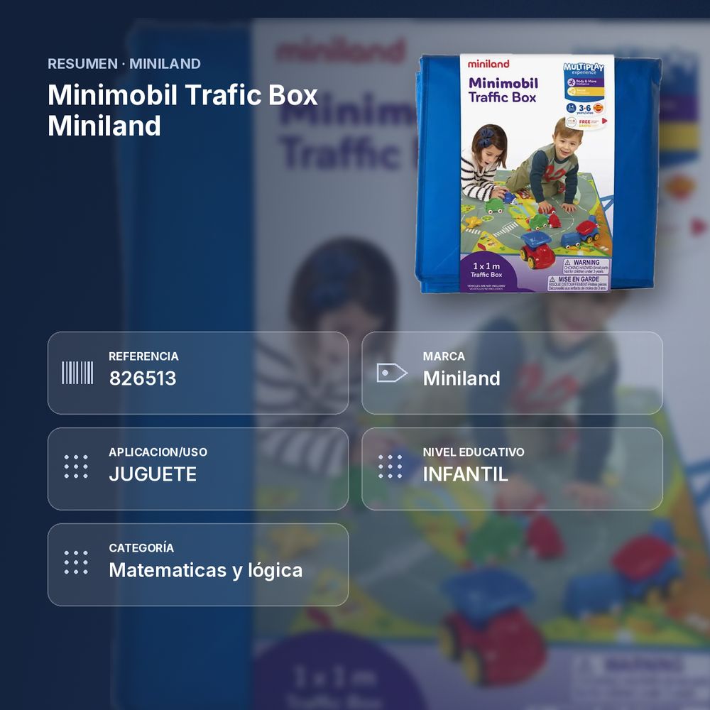 MINIMOBIL TRAFIC BOX MINILAND - resumen de atributos