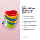 CUBOS DE PLAYA MINILAND PARA BEBÉS SET 4 - características principales
