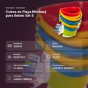 CUBOS DE PLAYA MINILAND PARA BEBÉS SET 4 - resumen de atributos