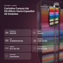 CARTULINA CANSON IRIS 50×65CM VACIO EXPOSITOR 42 ESTANTES - resumen de atributos