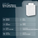 BOLSA PAPEL BLANCO 14+7X24 2B 100UD - resumen de atributos
