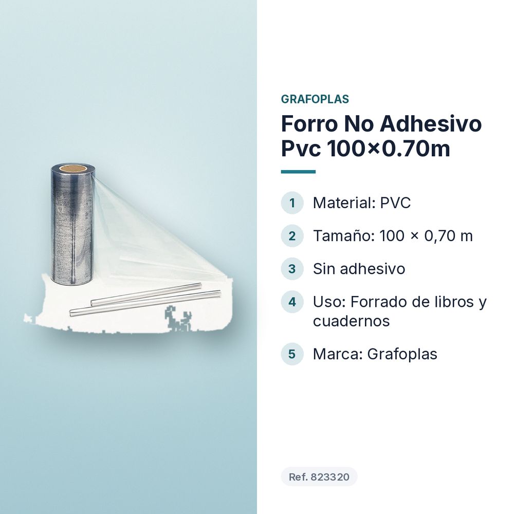 FORRO NO ADHESIVO PVC 100X0.70M  - características principales