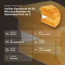 VARILLAS ELEVADORAS DE 50 MM PARA BANDEJAS DE SOBREMESA PACK DE 4  - resumen de atributos