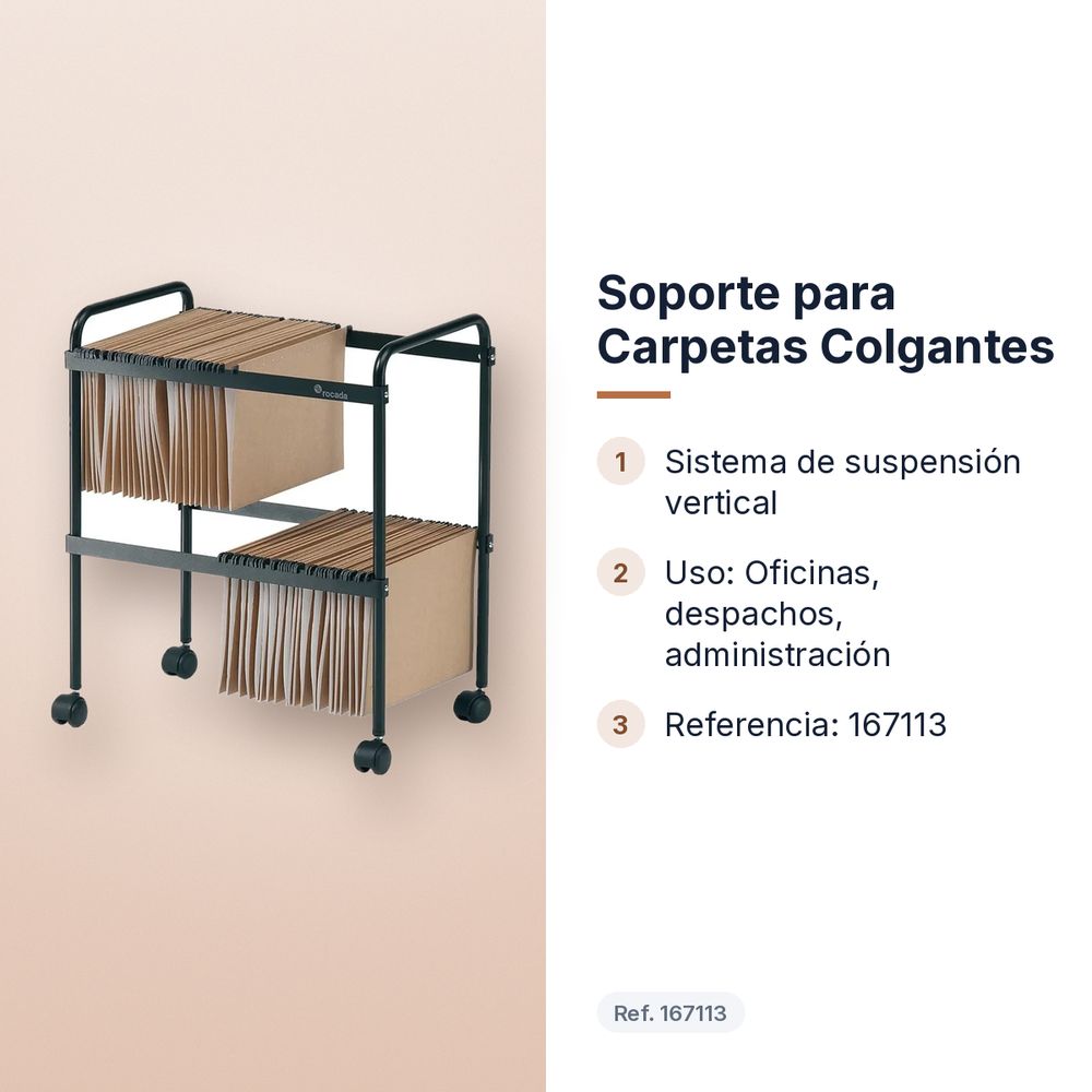 SOPORTE PARA CARPETAS COLGANTES - características principales