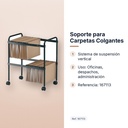 SOPORTE PARA CARPETAS COLGANTES - características principales