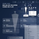 BOLSA DE CELOFÁN CONO 45x1.20 - resumen de atributos