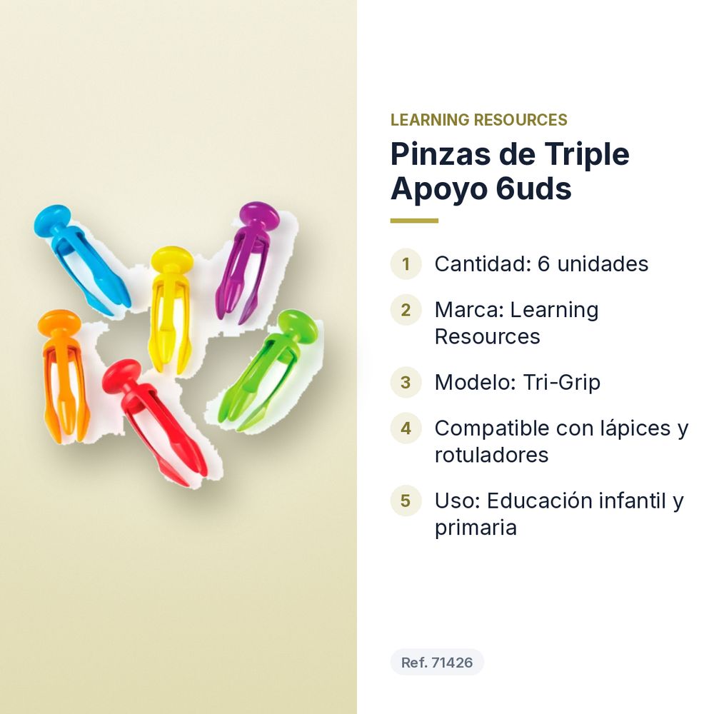 PINZAS DE TRIPLE APOYO 6UDS - características principales
