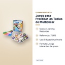 JUEGO PARA PRACTICAR LAS TABLAS DE MULTIPLICAR - características principales