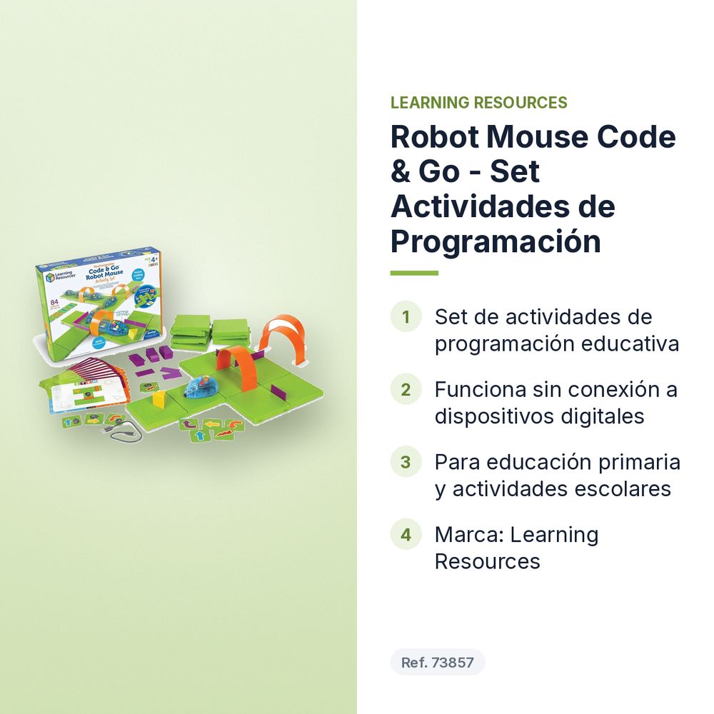 ROBOT MOUSE CODE & GO - SET ACTIVIDADES DE PROGRAMACIÓN - características principales