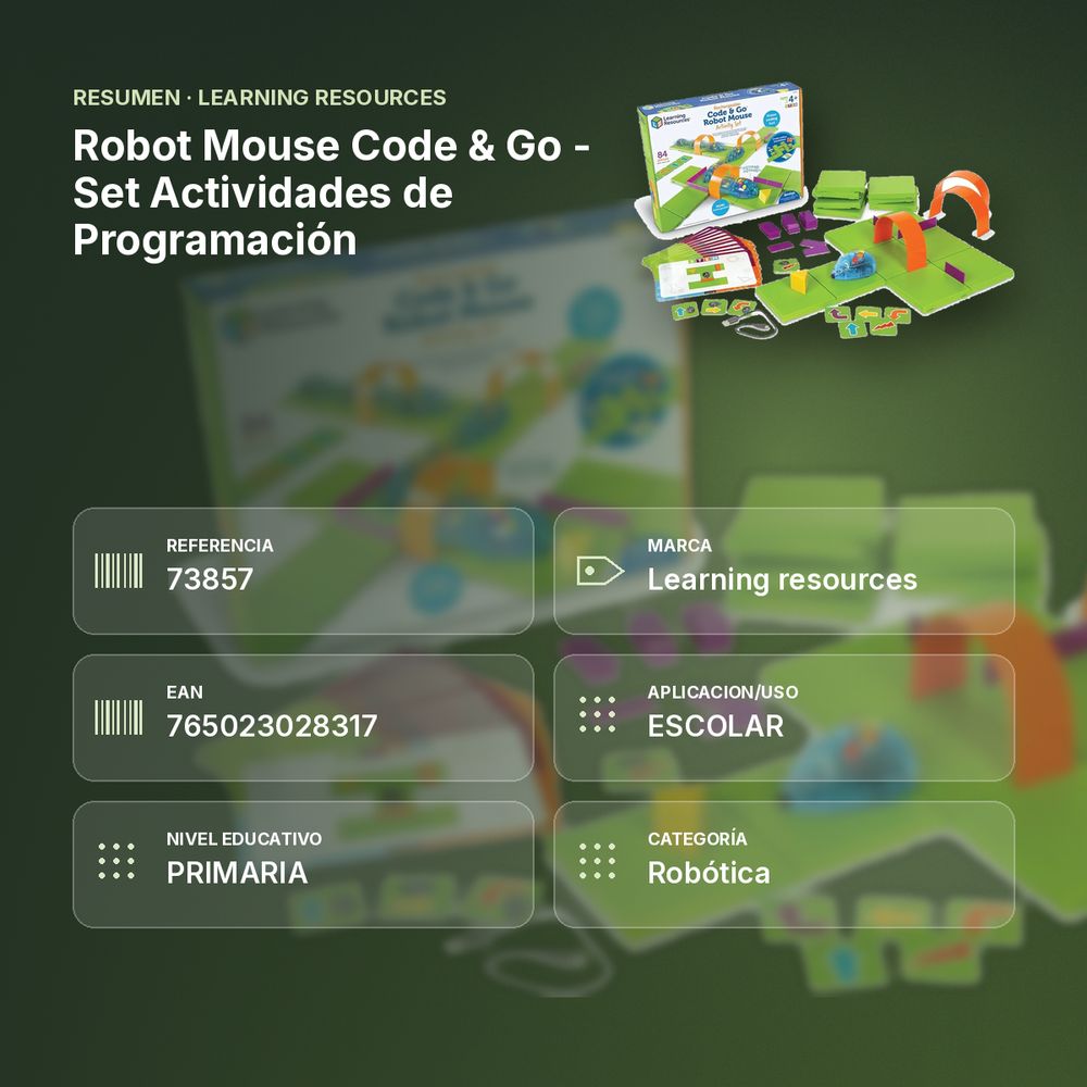 ROBOT MOUSE CODE & GO - SET ACTIVIDADES DE PROGRAMACIÓN - resumen de atributos