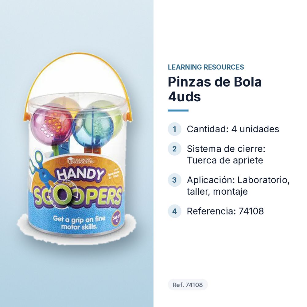 PINZAS DE BOLA 4UDS - características principales