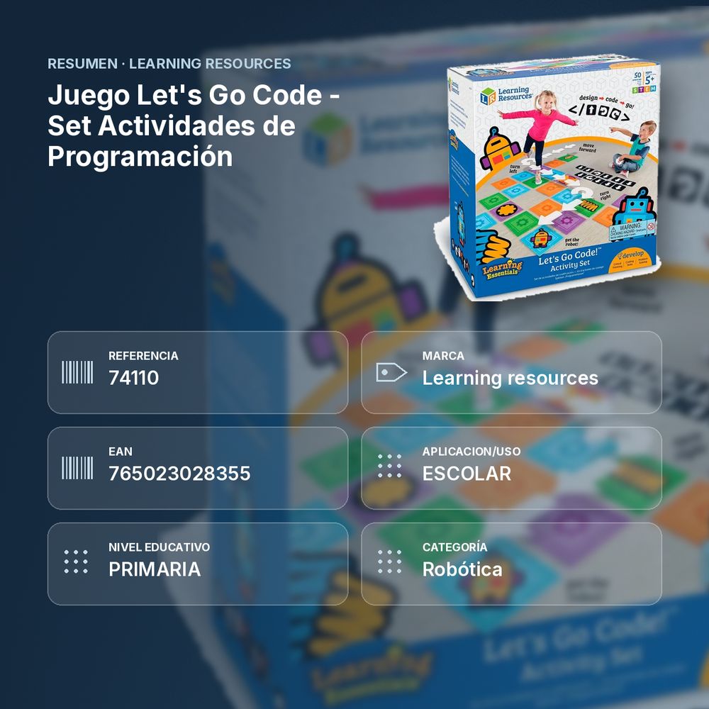 JUEGO LET'S GO CODE - SET ACTIVIDADES DE PROGRAMACIÓN - resumen de atributos
