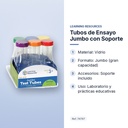 TUBOS DE ENSAYO JUMBO CON SOPORTE - características principales