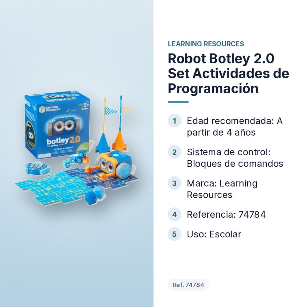 ROBOT BOTLEY 2.0 SET ACTIVIDADES DE PROGRAMACIÓN - características principales