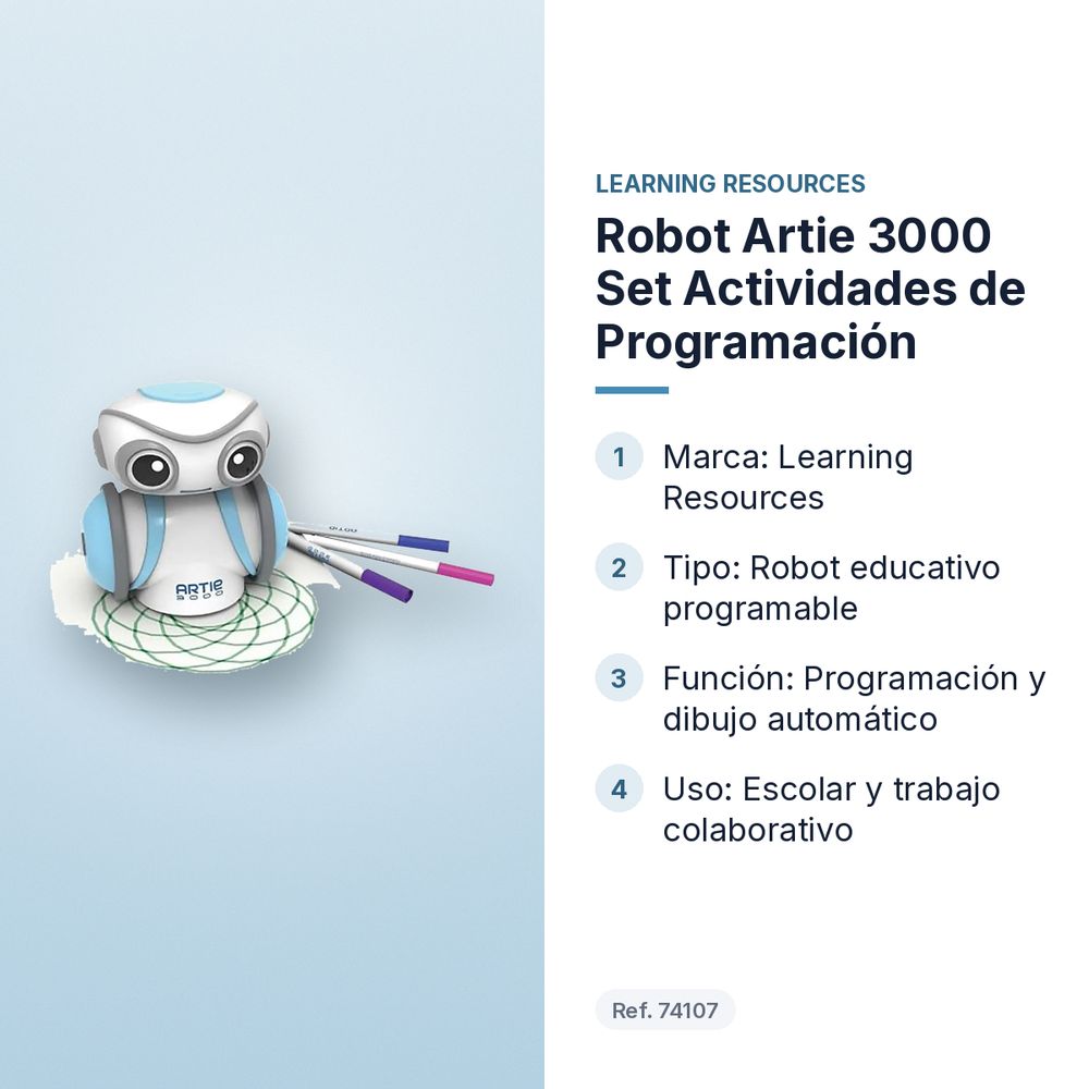 ROBOT ARTIE 3000 SET ACTIVIDADES DE PROGRAMACIÓN - características principales