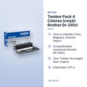 TAMBOR PACK 4  COLORES (CMYK) BROTHER DR-241CL - características principales