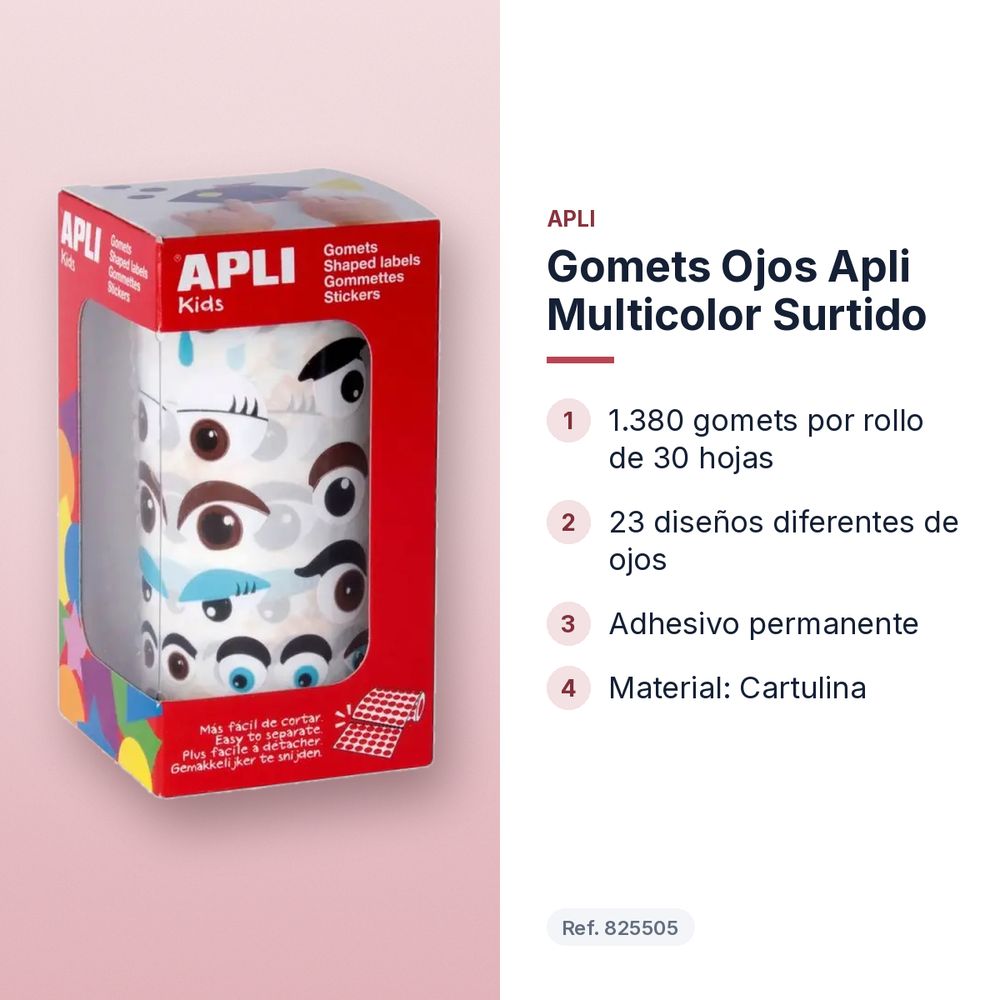 GOMETS OJOS APLI MULTICOLOR SURTIDO - características principales