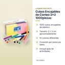 CUBOS ENCAJABLES DE CONTEO 2X2 1000PIEZAS - características principales