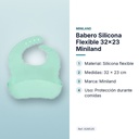 BABERO SILICONA FLEXIBLE 32X23 MINILAND - características principales