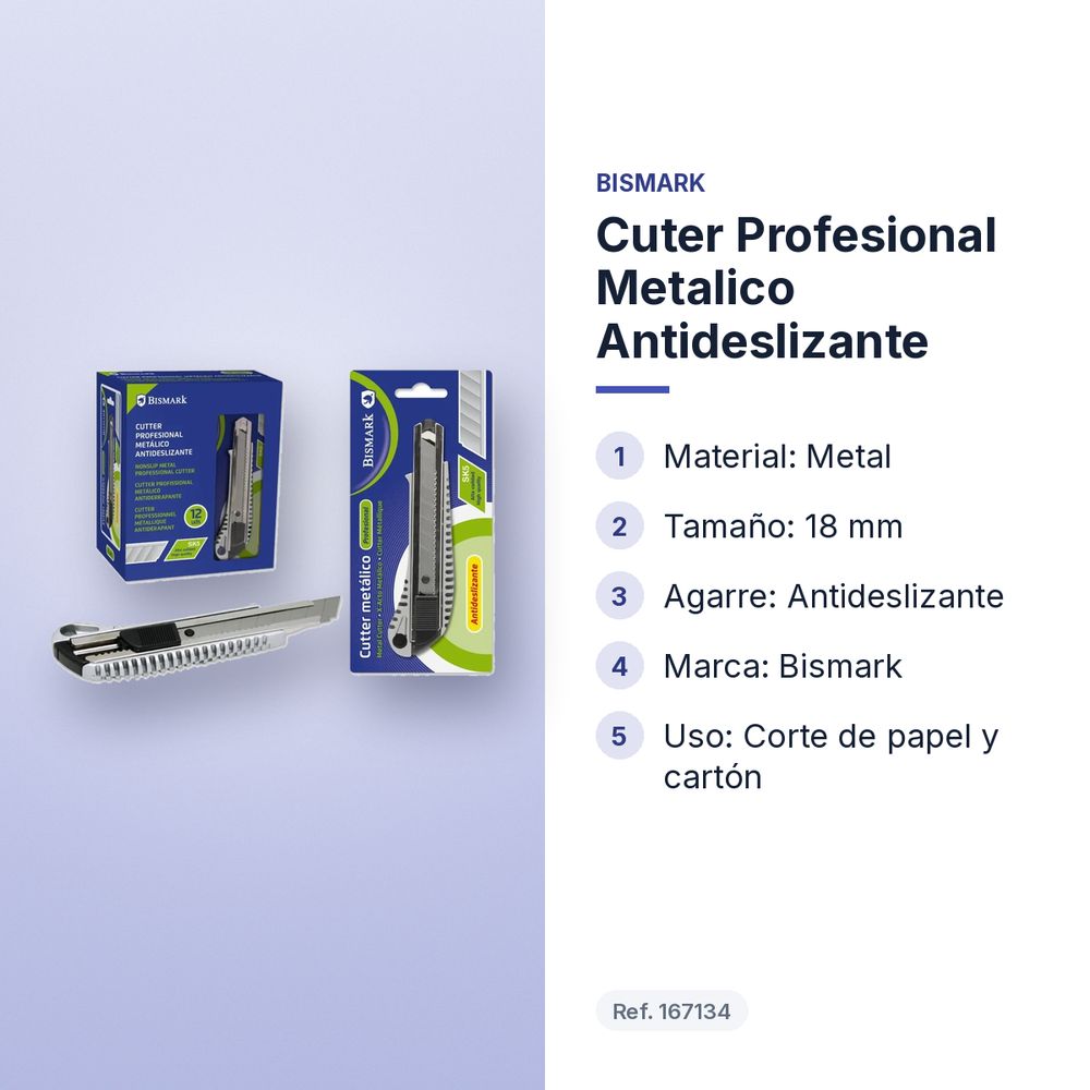 CUTER PROFESIONAL METALICO ANTIDESLIZANTE  - características principales