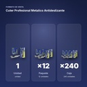 CUTER PROFESIONAL METALICO ANTIDESLIZANTE  - formato de venta: paquete de 12, caja de 240