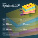 NOTA ADH.POST-IT 76X127 SUPER STICKY CARNIVAL - resumen de atributos