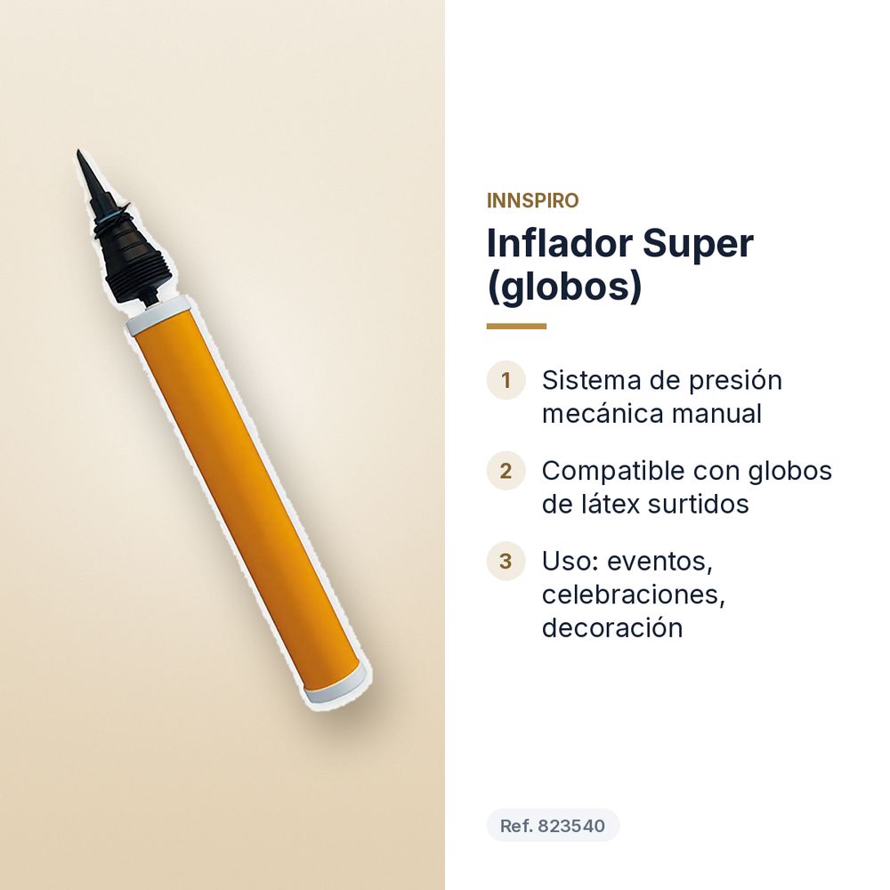 INFLADOR SUPER (GLOBOS) - características principales