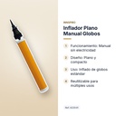 INFLADOR PLANO MANUAL GLOBOS - características principales