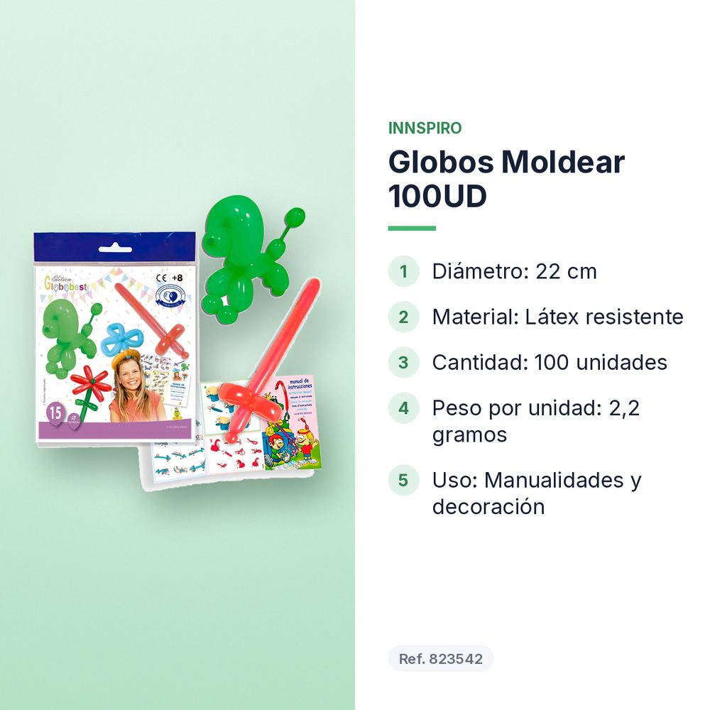 GLOBOS MOLDEAR 100UD - características principales