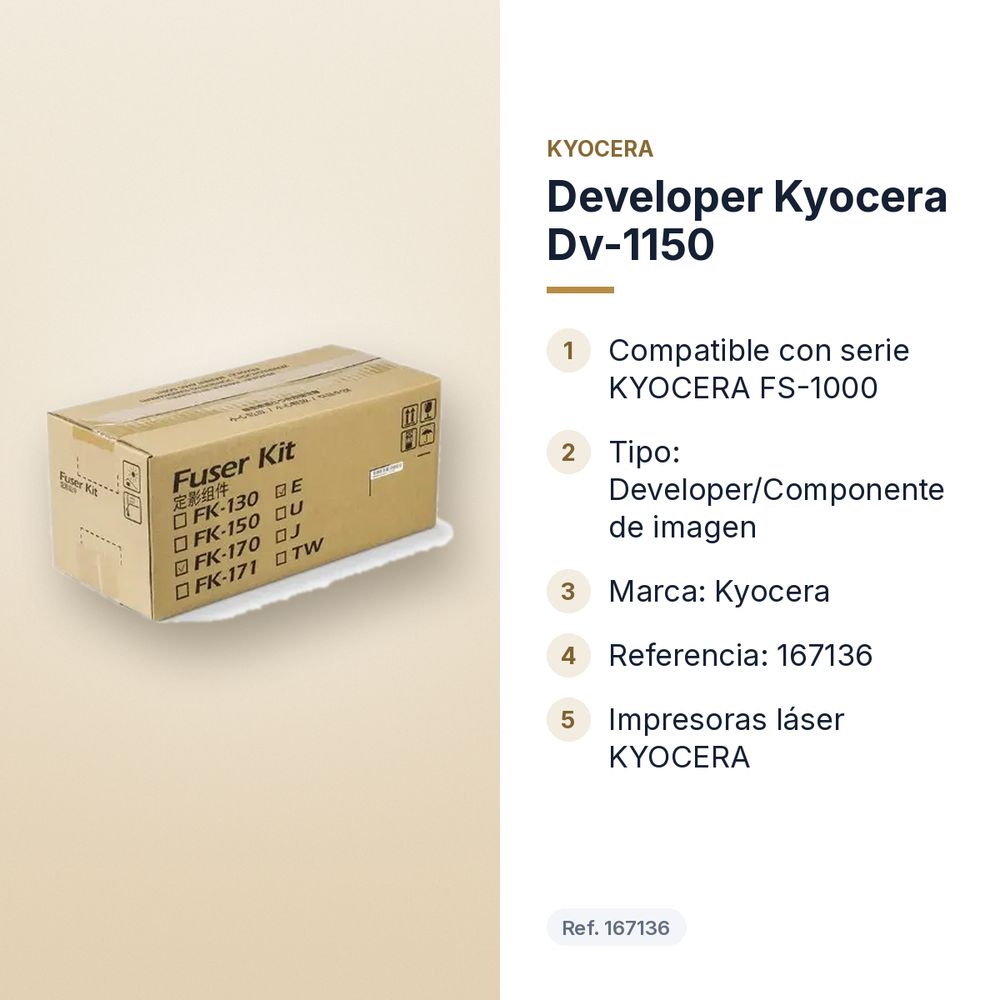 DEVELOPER KYOCERA DV-1150 - características principales