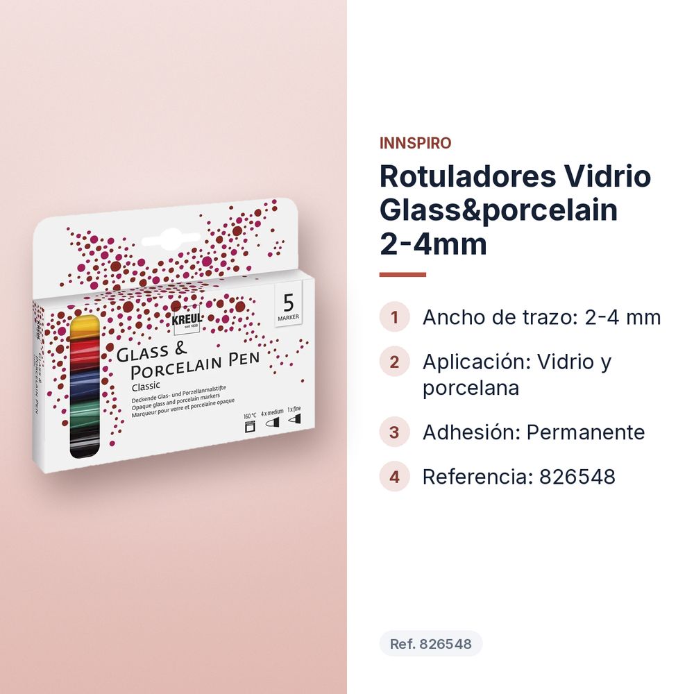 ROTULADORES VIDRIO GLASS&PORCELAIN 2-4MM - características principales