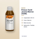 PINTURA TEXTIL JAVANA MARRON 250ML - características principales