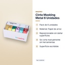 CINTA MASKING METAL 6 UNIDADES - características principales