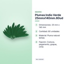 PLUMAS INDIO VERDE 25MMX140MM.60UD     - características principales
