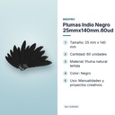 PLUMAS INDIO NEGRO 25MMX140MM.60UD      - características principales