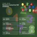 NUMEROS GOMA EVA 120 UNIDADES - resumen de atributos