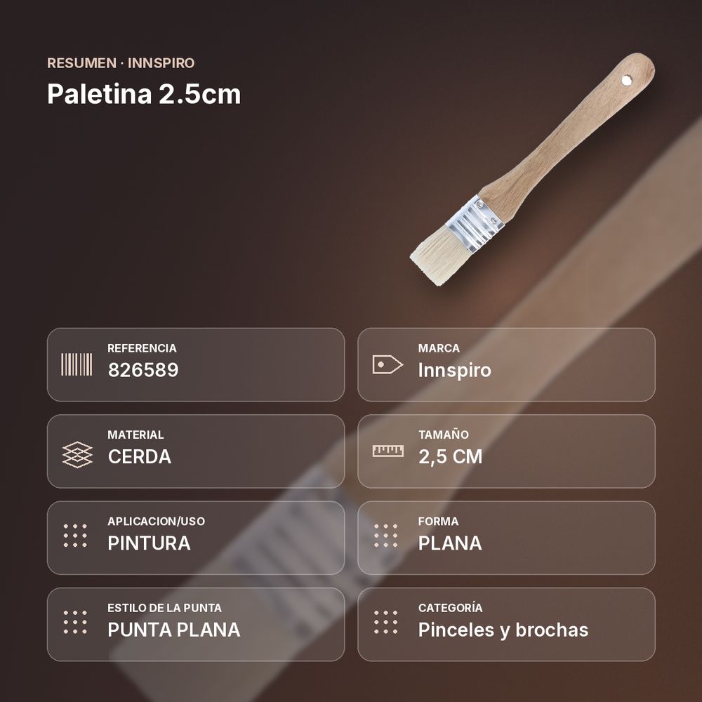 PALETINA 2.5CM - resumen de atributos