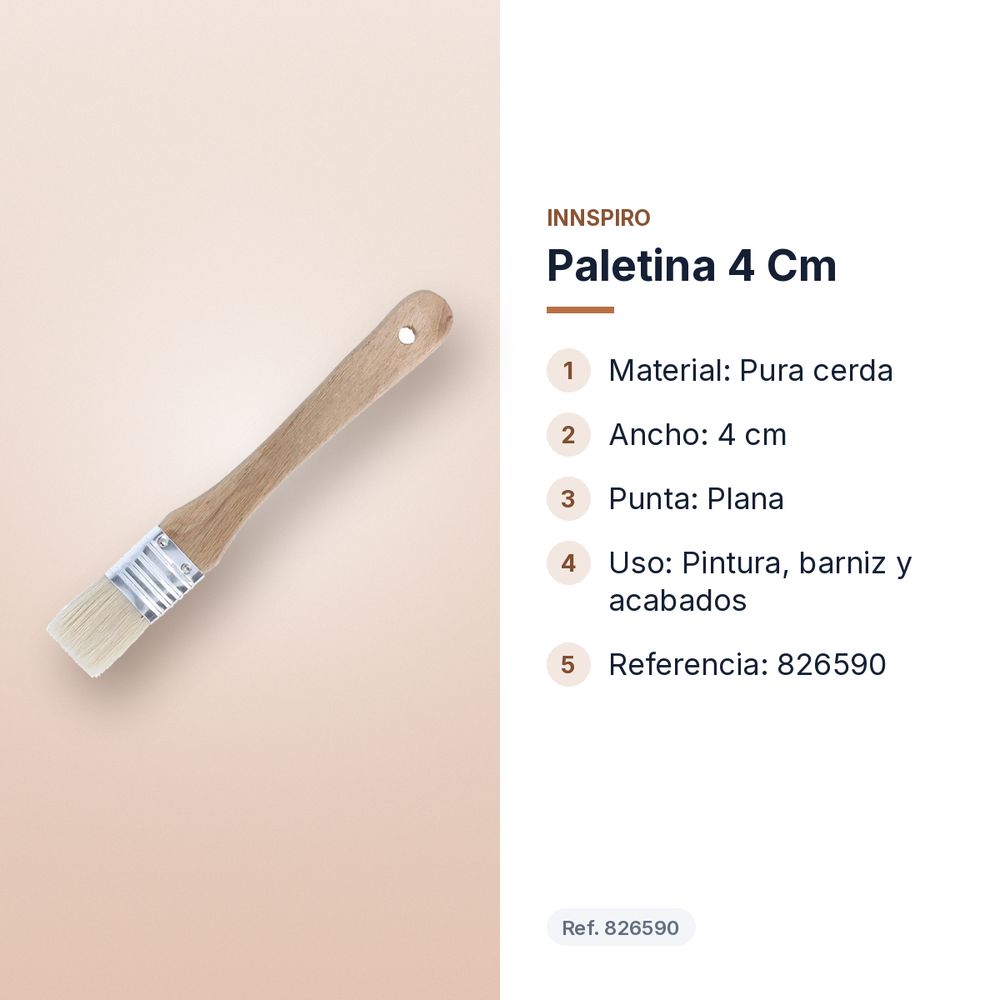 PALETINA 4 CM  - características principales
