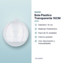 BOLA PLASTICO TRANSPARENTE 10CM - características principales