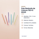 PALO REDONDO DE COLORES 150X5 60UD - características principales