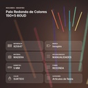 PALO REDONDO DE COLORES 150X5 60UD - resumen de atributos