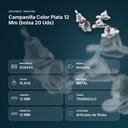 CAMPANILLA COLOR PLATA 12 MM (BOLSA 20 UDS) - resumen de atributos