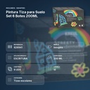 PINTURA TIZA PARA SUELO SET 6 BOTES 200ML - resumen de atributos