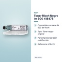 TONER RICOH NEGRO IM 600 418478 - características principales