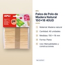 PALOS DE POLO DE MADERA NATURAL 150X18 40UD - características principales