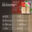 PALOS DE POLO DE MADERA NATURAL 150X18 40UD - resumen de atributos