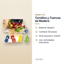TORNILLOS Y TUERCAS DE MADERA  - características principales