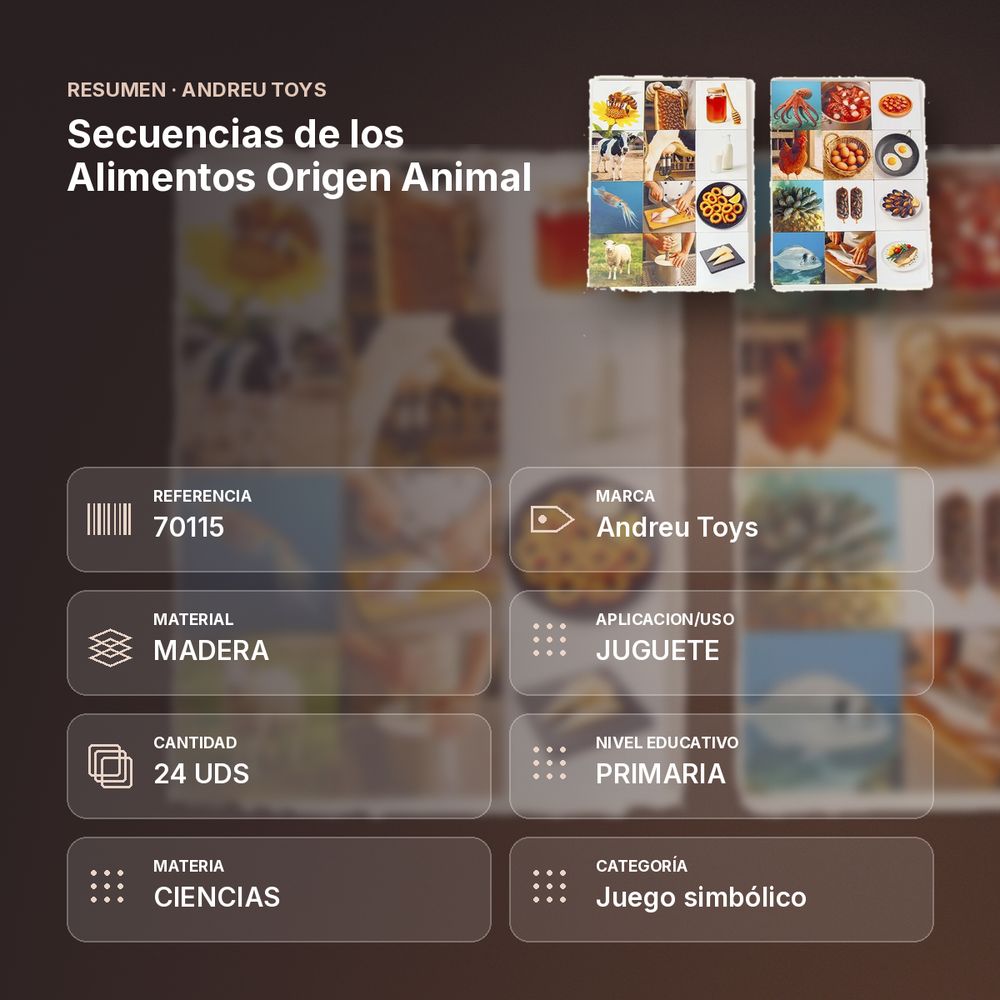 SECUENCIAS DE LOS ALIMENTOS ORIGEN ANIMAL - resumen de atributos